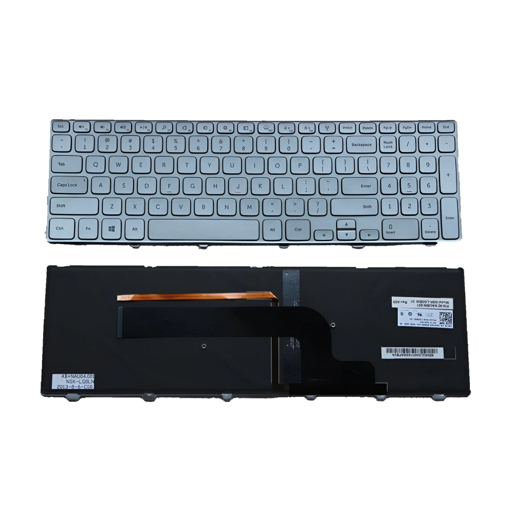 Teksus Laptop Keyboard For Dell Inspiron 7537 Silver (With Backlight) view 2